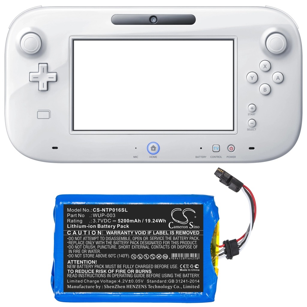 ขายแบตเตอรี่สำหรับซ่อม Nintendo-WII-U-GAMEPAD-WUP-003 [-แบต-]