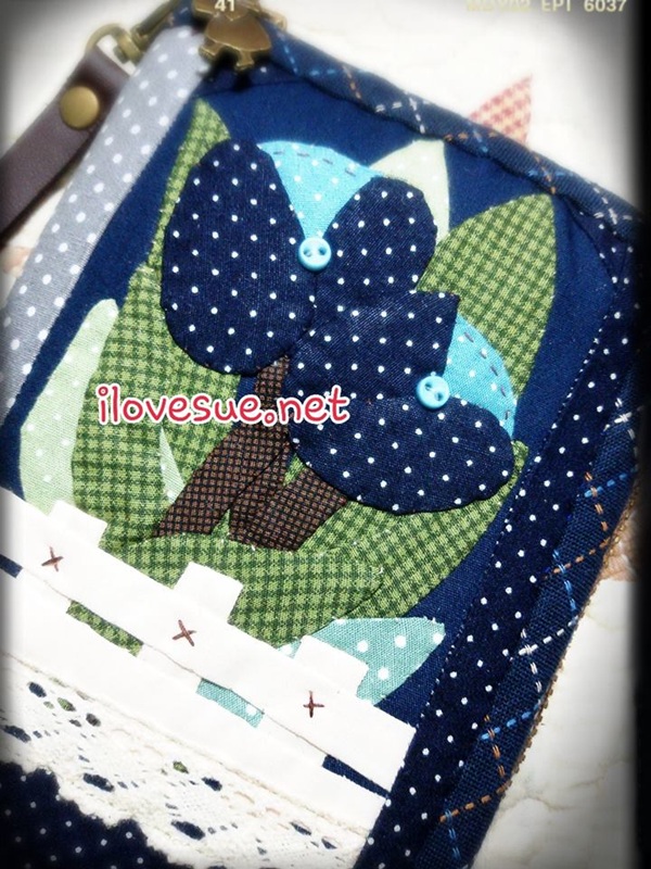 กระเป๋าโทรศัพท์ ซิปรอบ เทคนิค applique - สินค้าสั่งทำ