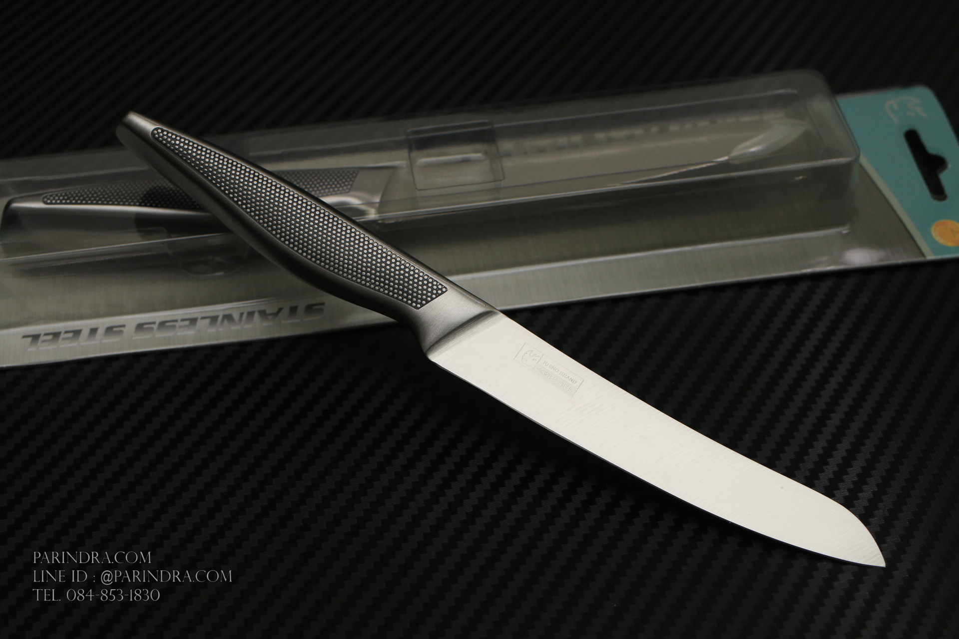 มีดทำครัว Rhino Brand Knife No.5512 ด้ามแสตนเลส ขนาดใบ 5 นิ้ว คมสุดๆ (ของแท้)