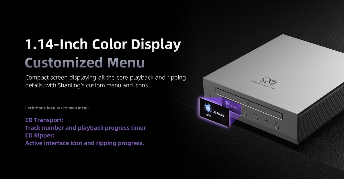 Shanling CR60 เครื่องเล่น CD สุดคุ้ม RIP CDได้ หัวอ่าน Sanyo HD850 ประกันศูนย์ไทย