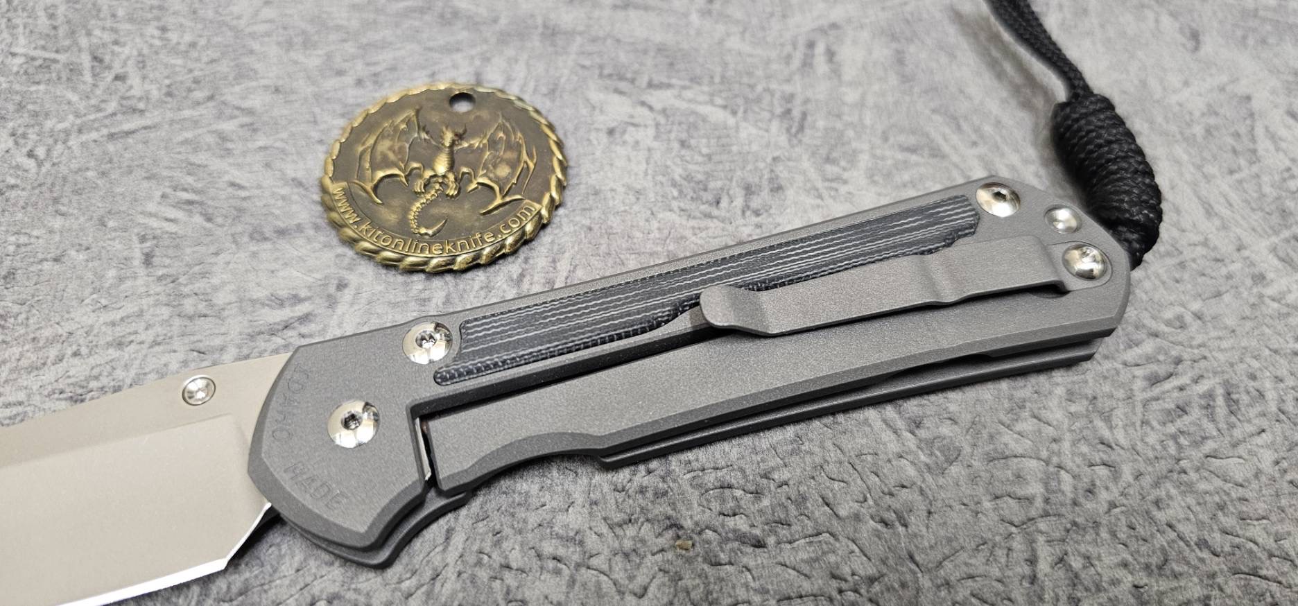 Chris Reeve Large Sebenza 31 Inlay Drop Point Black Canvas Micarta CPM MagnaCut (LH มือซ้าย)