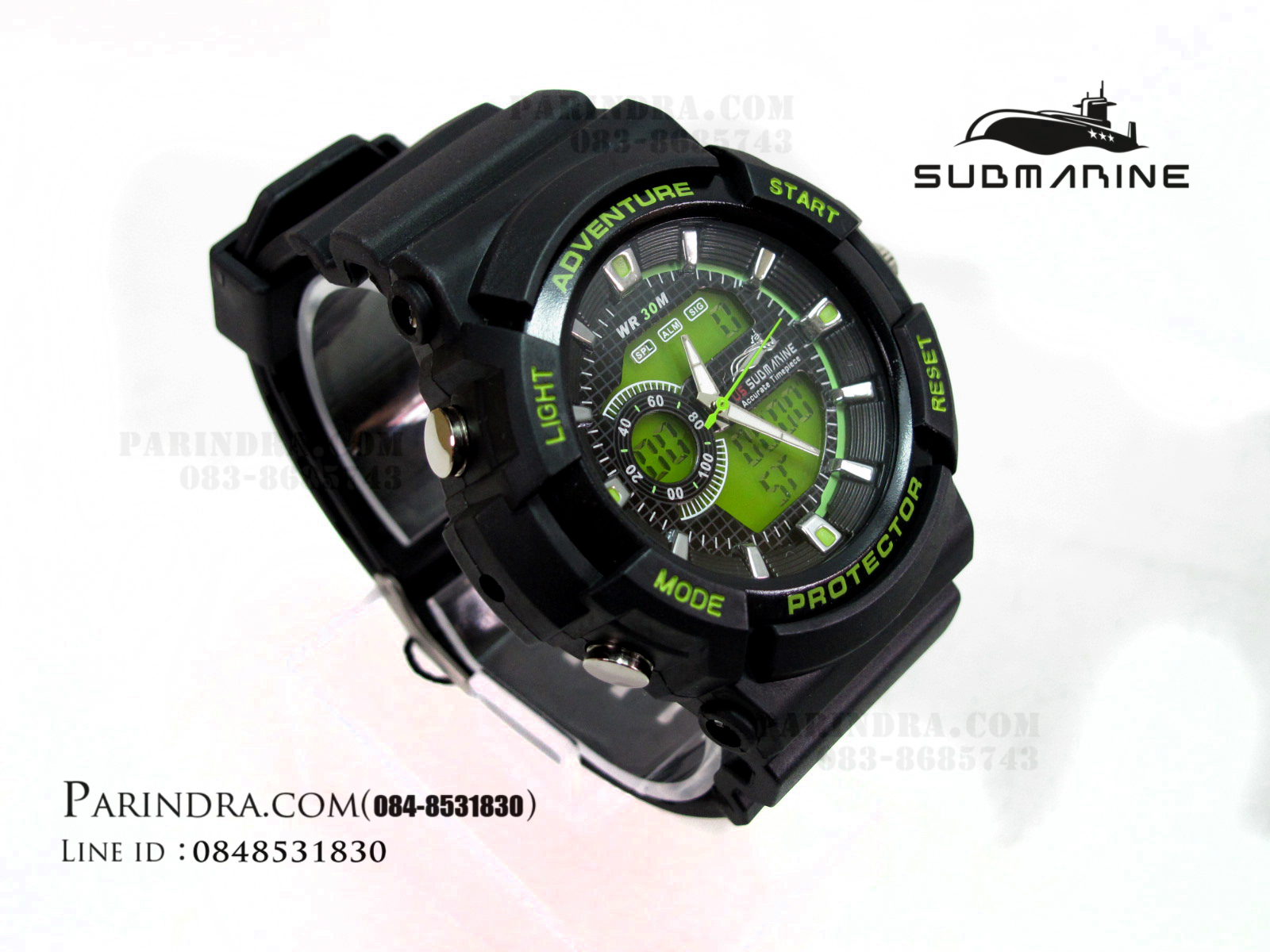 US submarine Protector รุ่น TP3147M สีดำตัดเขียว