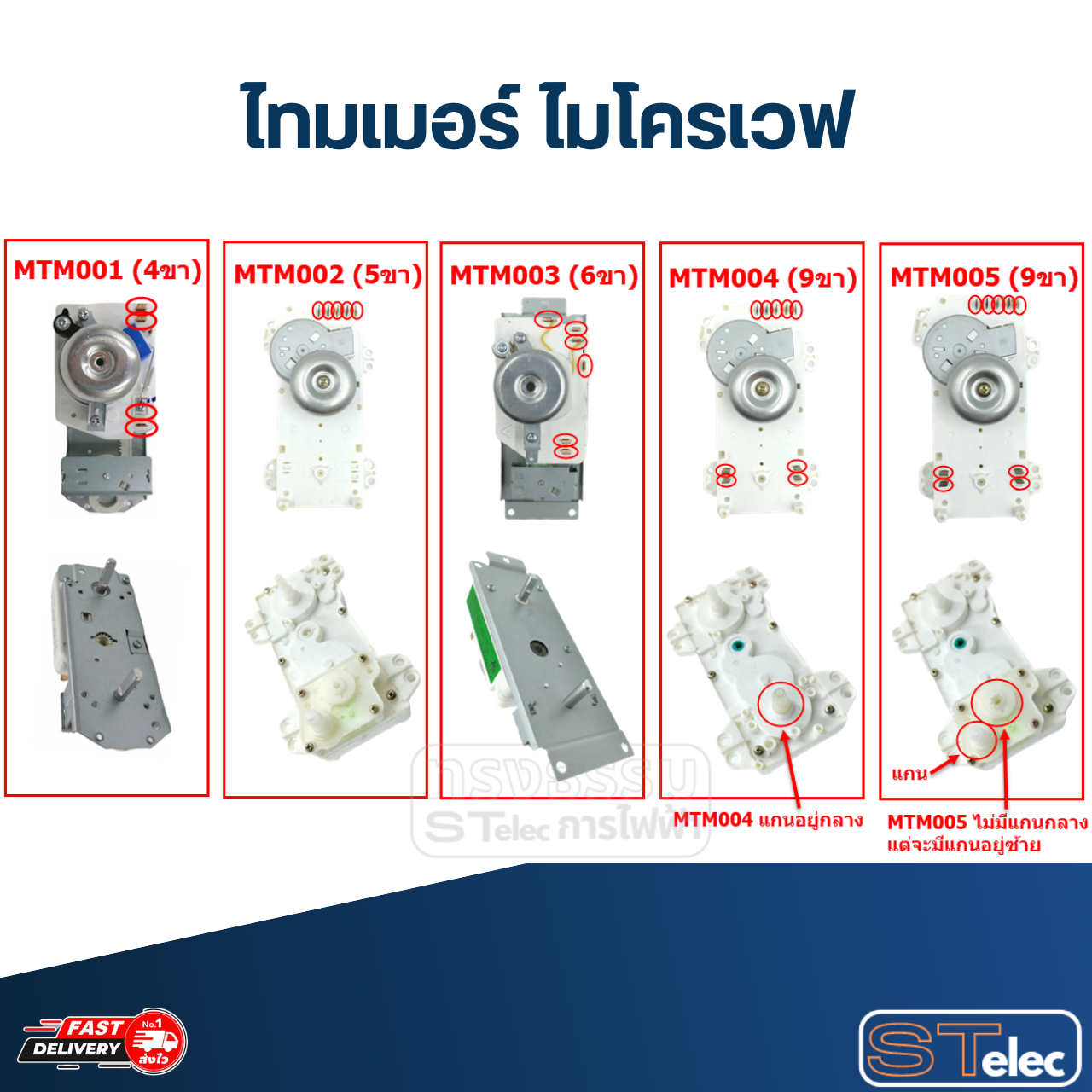 ไทมเมอร์ ไมโครเวฟ ขั้ว4ขา #MTM001