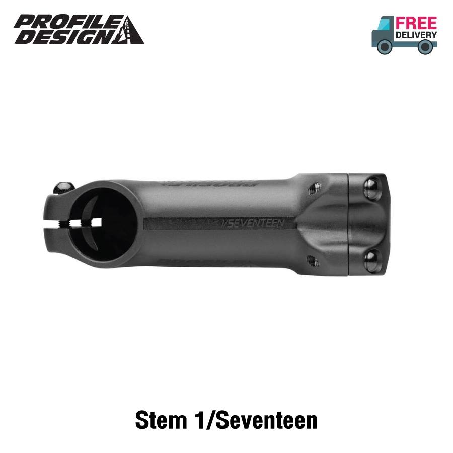 คอแฮนด์ PROFILE Design อลูมิเนียม 6061-T6 ที่ขึ้นรูปแบบ 3D forged ขนาด Oversize สีดำ ±17° องศา ยาว 70mm, 80mm, 90mm, 100mm , 110mm, 120mm