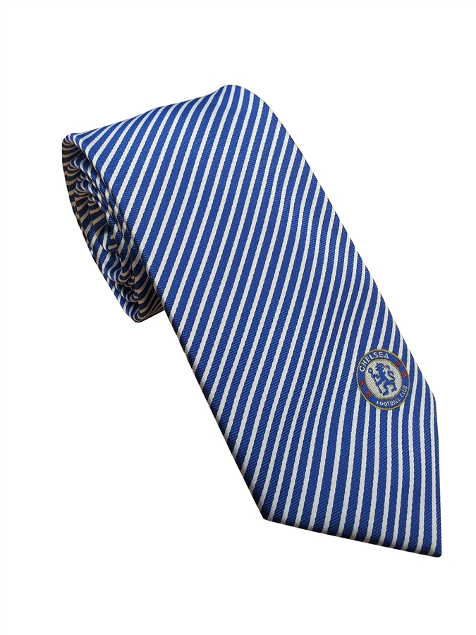 เนคไทเชลซี Chelsea FC Blue & White Thin Striped Tie ของแท้ 100%
