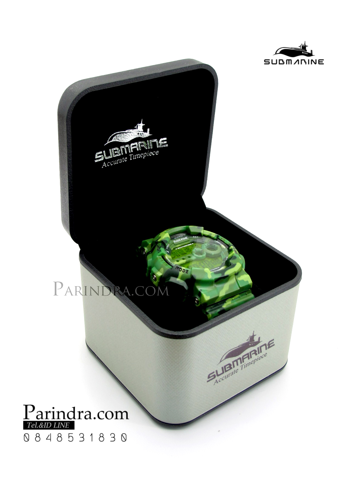 นาฬิกา US submarine รุ่น TP1340M (Military) สีลายพรางทหารสีเขียว หน้าปัดพื้นเขียว