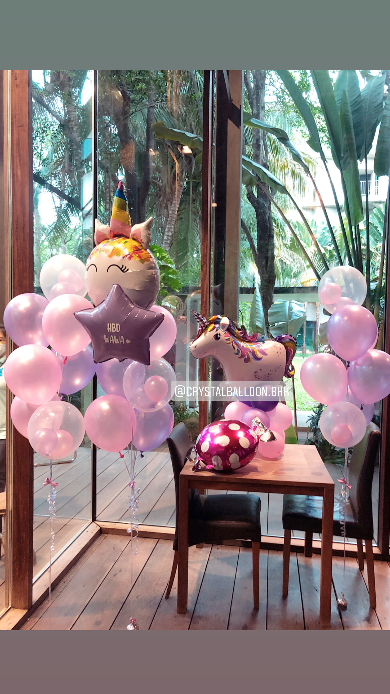 ลูกโป่ง วันเกิดเด็กหญิง Theme Unicorn พร้อม ช่อลูกโป่ง 3 ช่อ,ฟอยล์ดาว ขนาด 24" 1 ชิ้น (ราคายังไม่รวม ตัวUnicorn) พร้อมตกเเต่ง สามารถเปลี่ยนสีลูกโป่ง/เปลี่ยนข้อความ/เปลี่ยนฟอยล์การ์ตูนได้