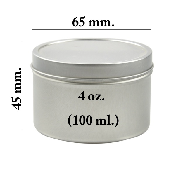 กระปุกอลูมิเนียมขนาด 4 oz. (100 ml.) ฝาแบบกด