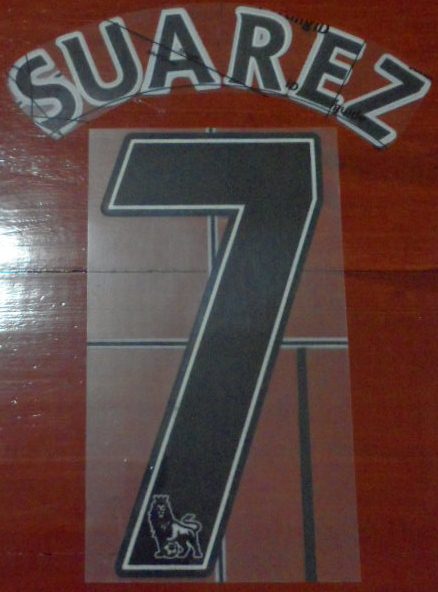 ชุดชื่อและเบอร์ติดเสื้อฟุตบอล #7 ซัวเรส สโมสรลิเวอร์พูล (ชุดเยือน EPL 2011/12) PLAYER SIZE ใหม่ / #7 SUAREZ LIVERPOOL Football Club (Away EPL 2011/12) PLAYER SIZE Name and Number Set NEW