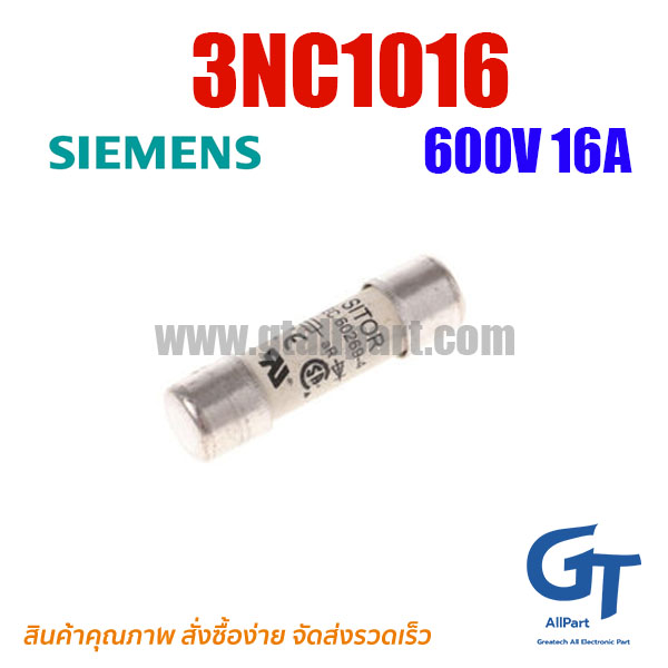 Siemens , 3NC1016 , Fuse 600V 16A , Size 10x38mm
