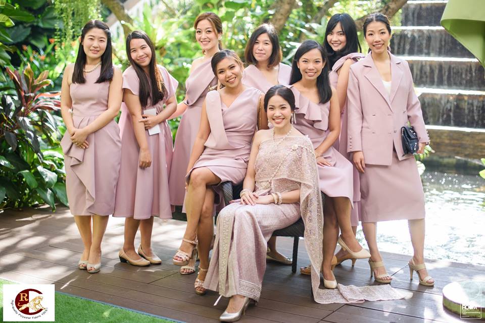 ชุดเพื่อนเจ้าสาว spandex 350 เบอร์ 24