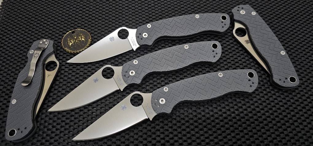 Spyderco Para Military 2 Satin Rex 76 Brick Dark Gray G10 Exclusive