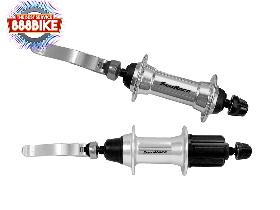 ดุมเสือหมอบ Sunrace HBM53 หน้า/หลัง v-brake สีเงิน 36H ดุมวีเบรค ดุมหมอบ