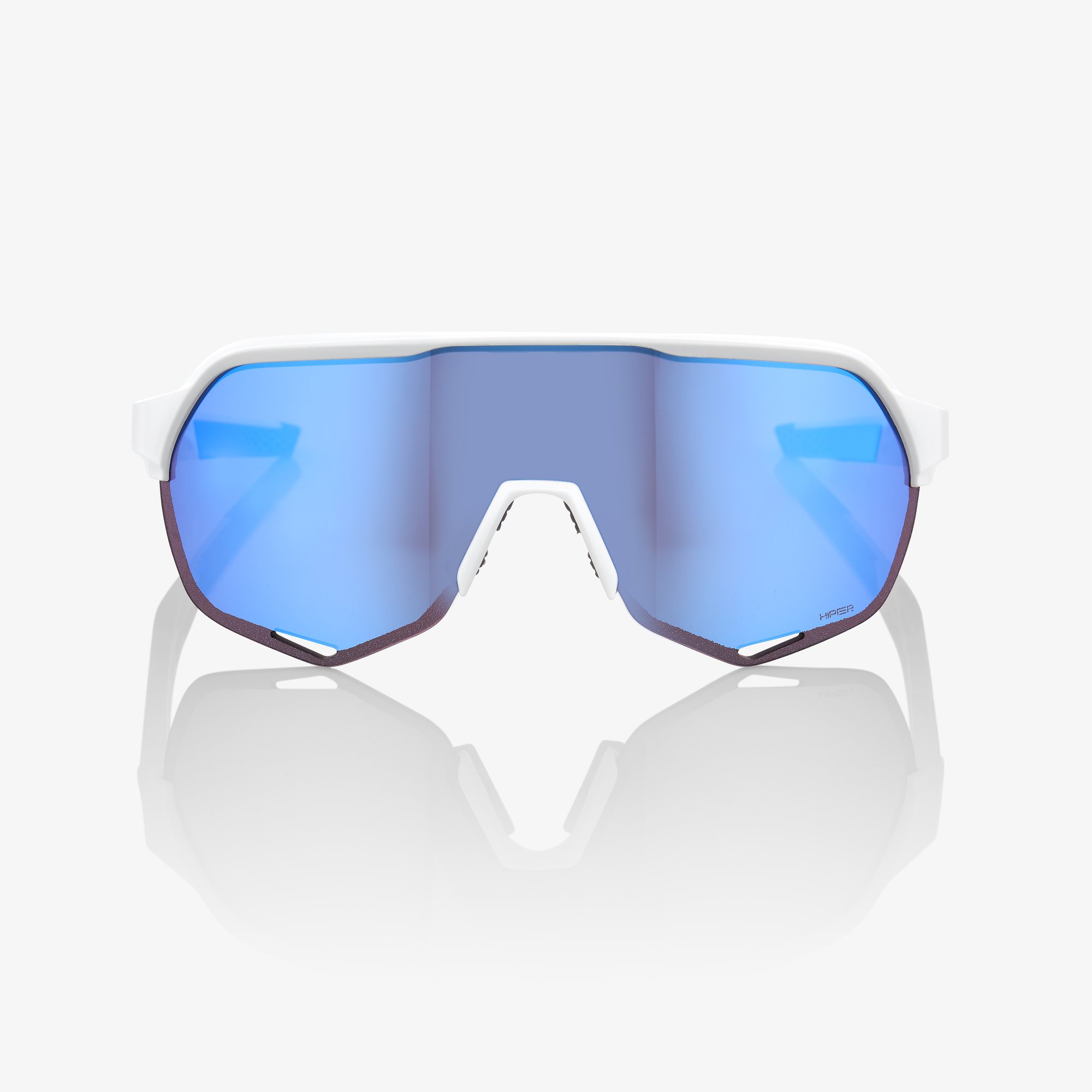 แว่นตา 100% S2® Matte White HiPER® Blue Multilayer Mirror Lens + เลนส์ใส