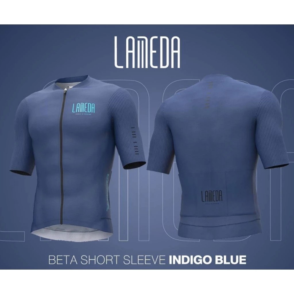เสื้อปั่นจักรยานผู้ชาย LAMEDA รุ่น BETA INDIGO BLUE สีน้ำเงินอินดิโก้ | แขนสั้น/แขนยาว