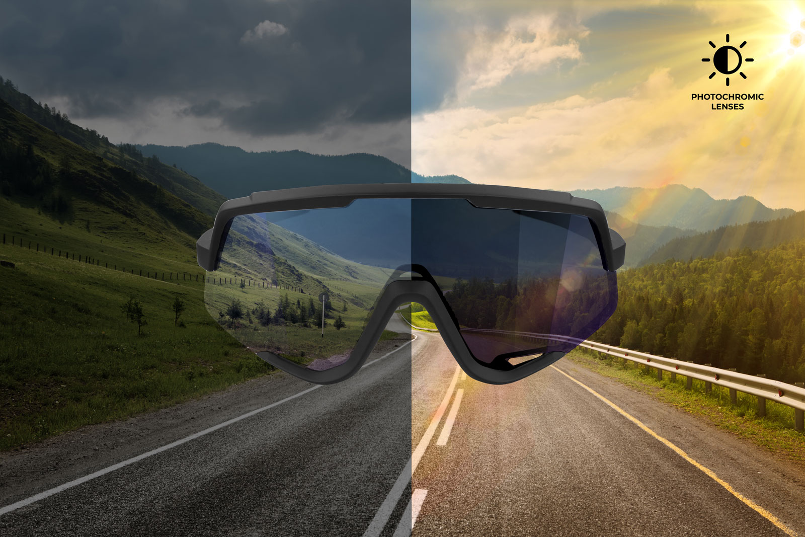 แว่นกันแดด Limar CAOS cycling sungalsses Photochromic เลนส์ใสเป็นเลนส์เข้มได้อย่างรวดเร็วภายในระยะเวลา 5-8 วินาที ป้องกันรังสี UV400 ได้ 100%