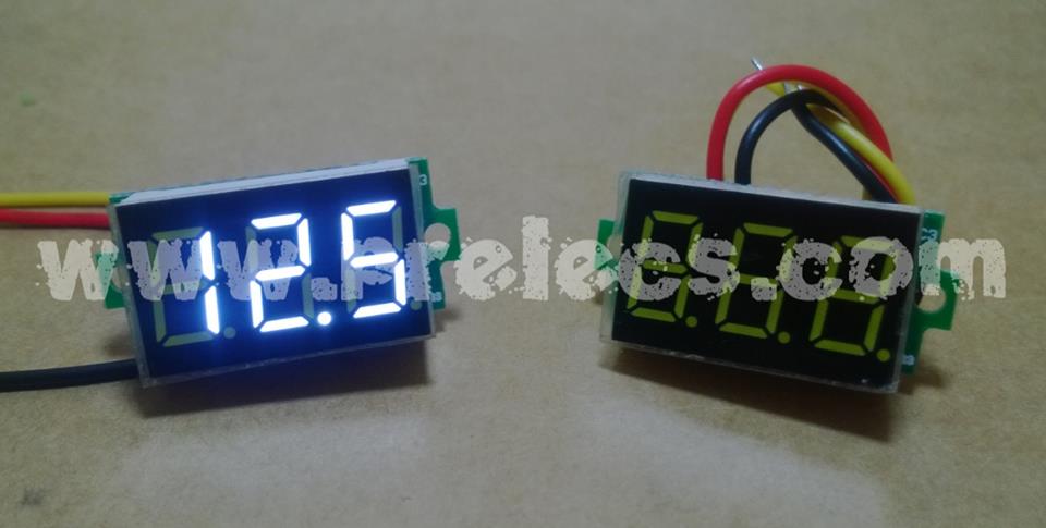 Volt Meter DC 0.36" สีขาว