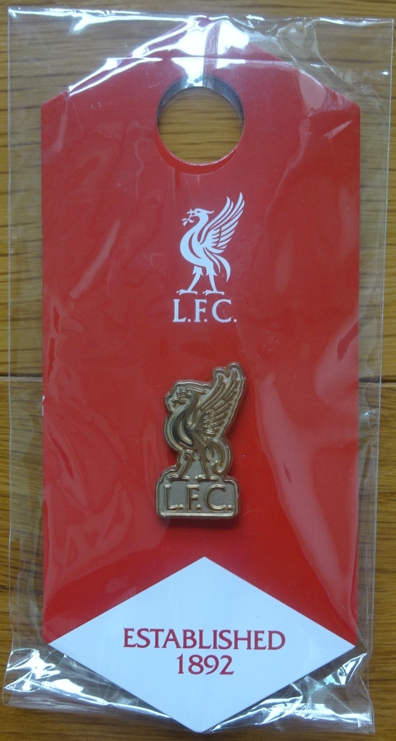 เข็มกลัด ฟุตบอล สโมสรลิเวอร์พูล - ตราสโมสร LFC นกลิเวอร์เบิร์ดสีทอง ใหม่ / LIVERPOOL Football Club Pin - LFC GOLDEN LIVER BIRD Logo NEW