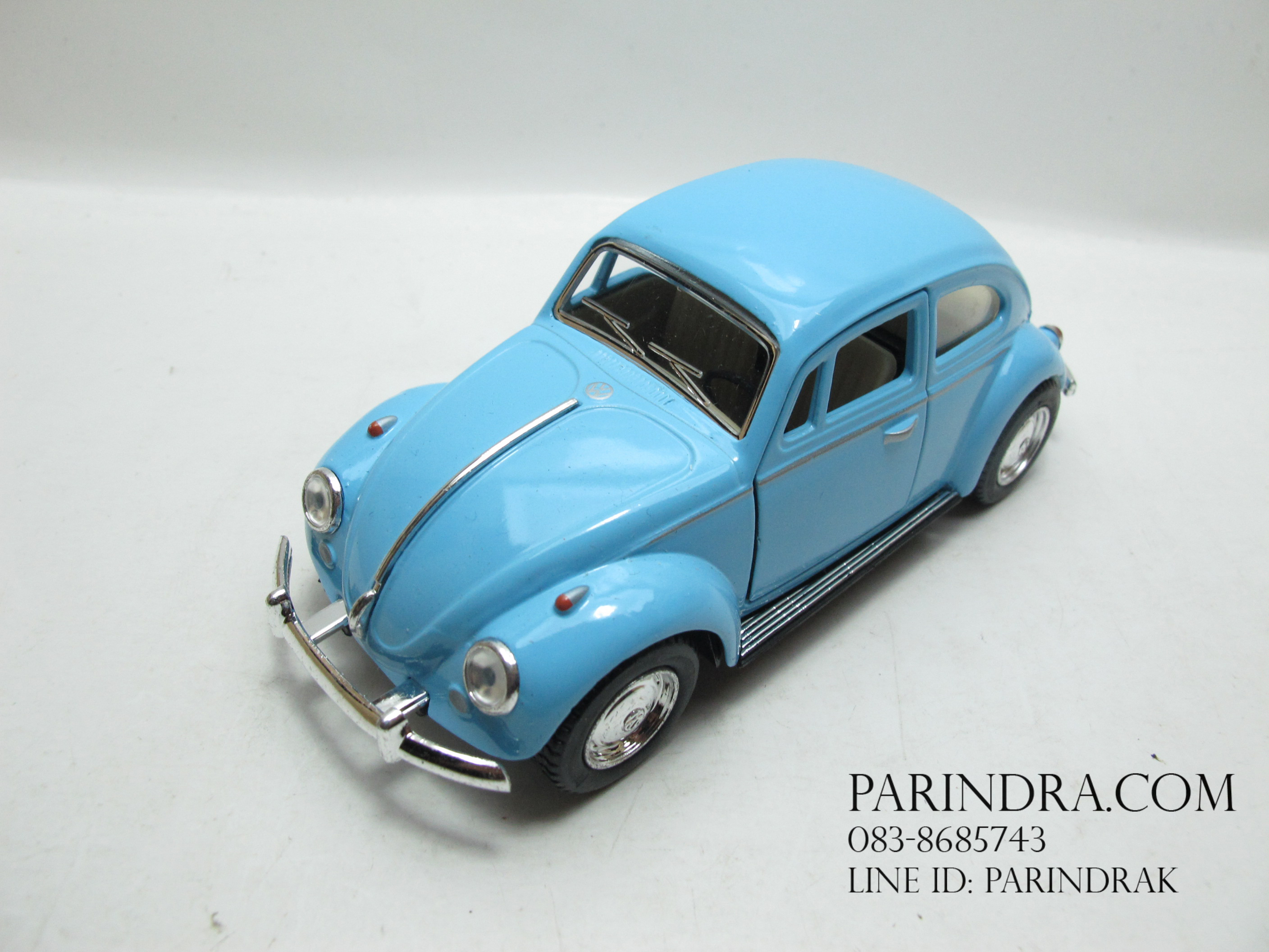 โมเดลรถเหล็กรถเต่า Volkswagen 1967 อัตราส่วน 1:32 สีฟ้า
