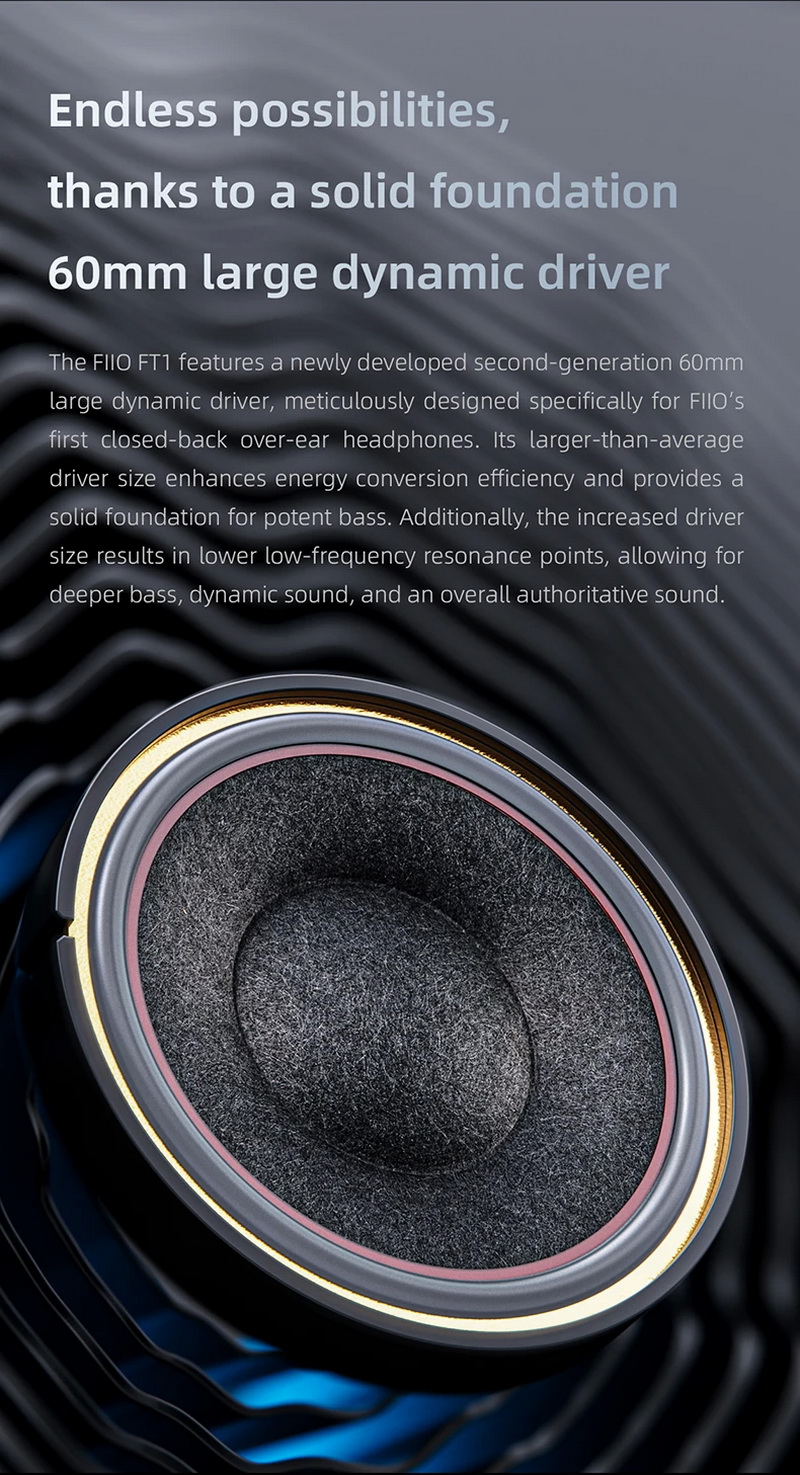 FiiO FT1 หูฟัง Headphones ไดรเวอร์ไดนามิก 60มม. ฝาครอบหูฟังไม้วอลนัทอเมริกัน ประกันศูนย์ไทย