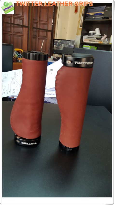 ปลอกแฮนด์หนังแท้ TWITTER Leather Bike Grips,TWG01(S196)