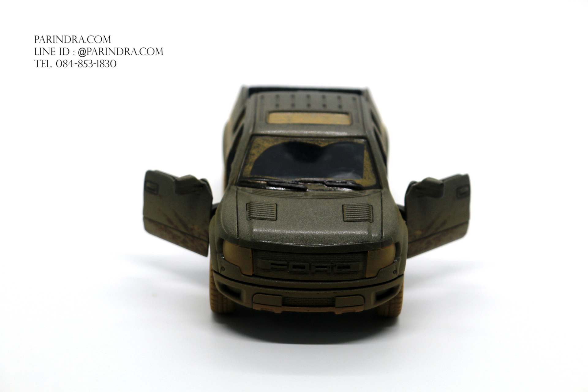 โมเดลรถเหล็กรถจำลอง Ford Ranger Raptor 2013 สีเปื้อนโคลน