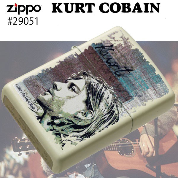ไฟแช็ค Zippo แท้ " Zippo 29051 KURT COBIAN Cream Matte Finish Lighter " แท้นำเข้า 100%