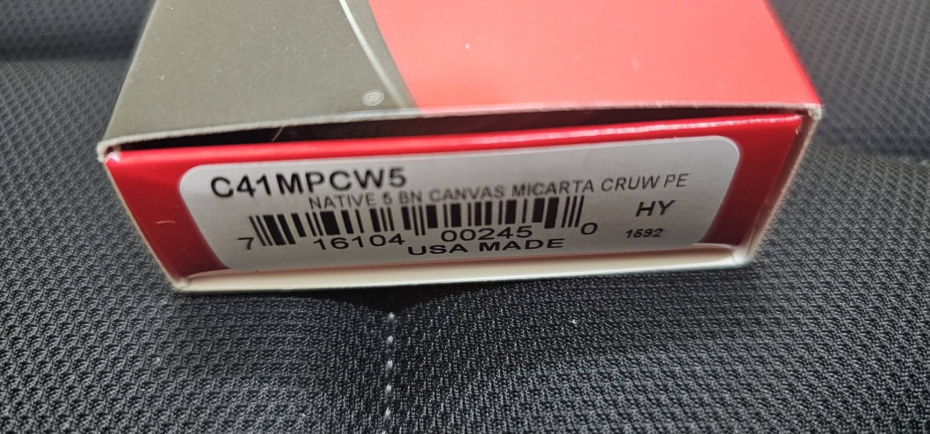 Spyderco Native 5 Lockback Knife Canvas Micarta (3" Satin CRU-WEAR)