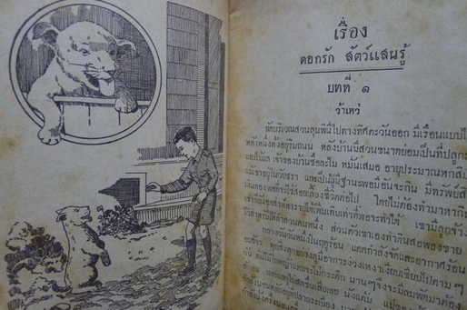 แบบเรียนภาษาไทยสำหรับชั้นประถมปีที่ 4 เรื่อง ดอกรัก สัตว์แสนรู้