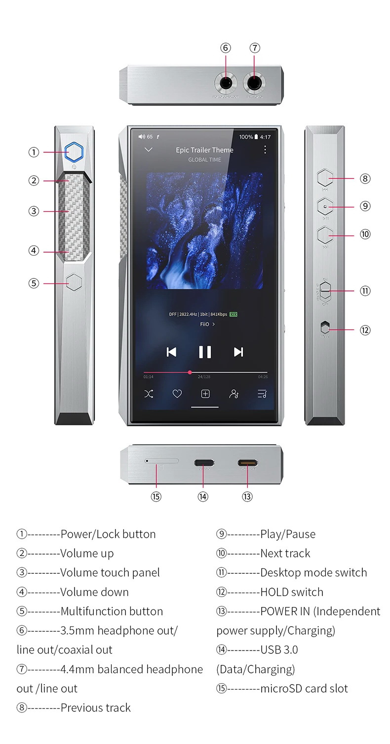 FiiO M23 DAP พกพา Lossless รองรับ MQA, LDAC, Desktop Mode, Roon Ready, Dual Hi-Res ประกันศูนย์ไทย