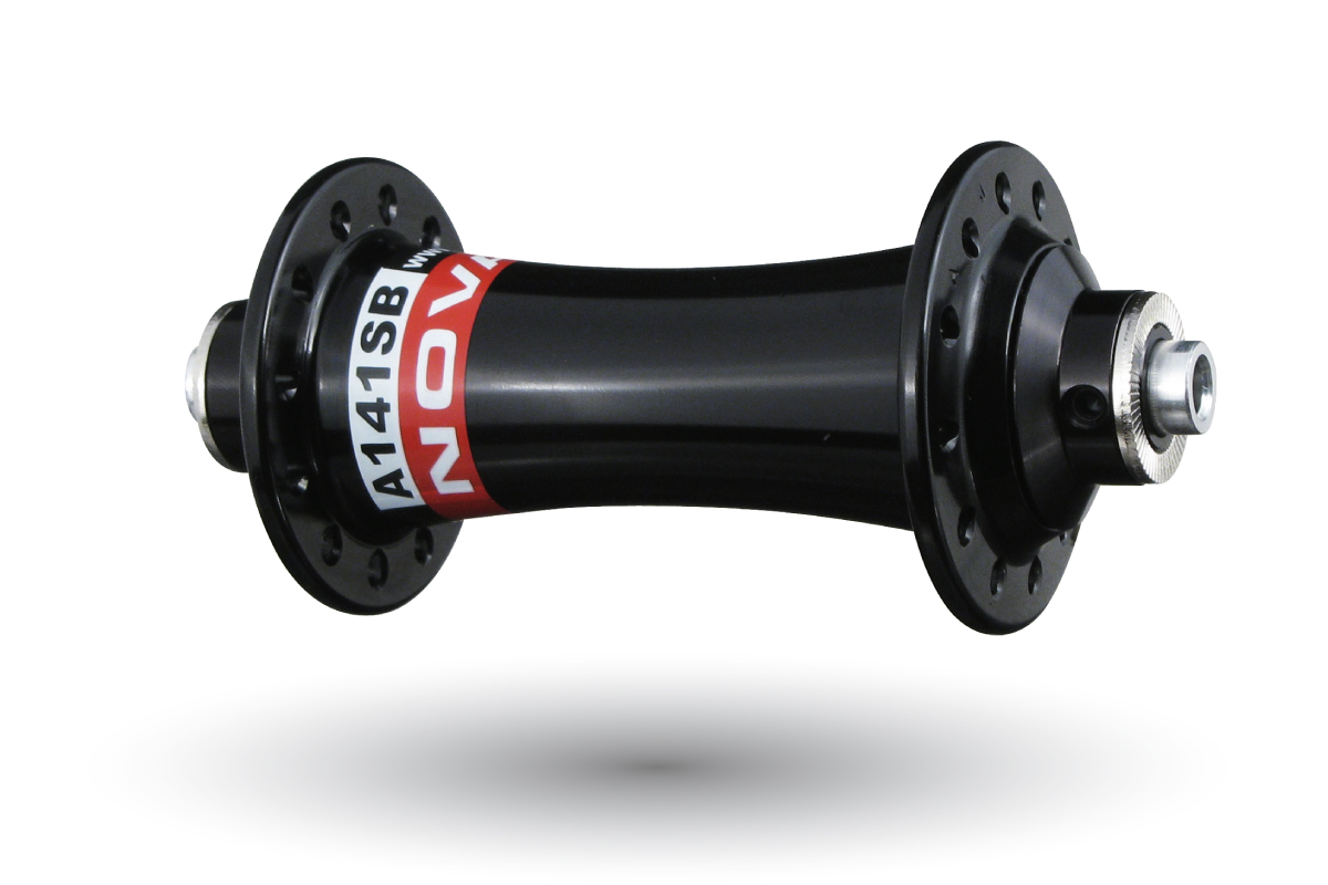 ดุมวีเบรค NOVATEC ดุมหน้า/หลัง V-Brake แบร์ลิ่ง MTB, โม่โครโม, 32H, 36H, สีดำ (A141SB F162SB)