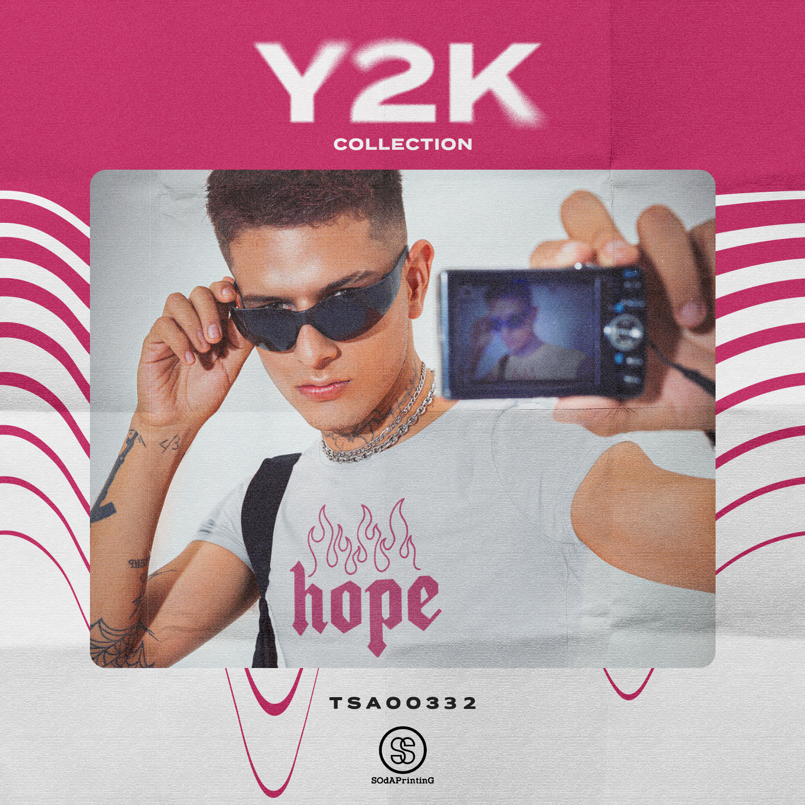 เสื้อยืด พิมพ์ลาย Hope Y2K Collection สีขาว รหัส TSA00333 #เสื้อ #เสื้อยืด