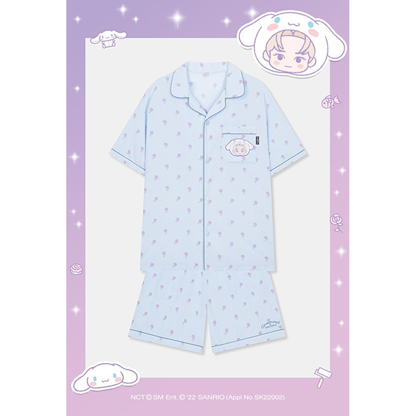 #NCT TAEYONG x SANRIO SHORT SLEEVE PAJAMA [BLUE] -เข้าไทย 20-9-22-