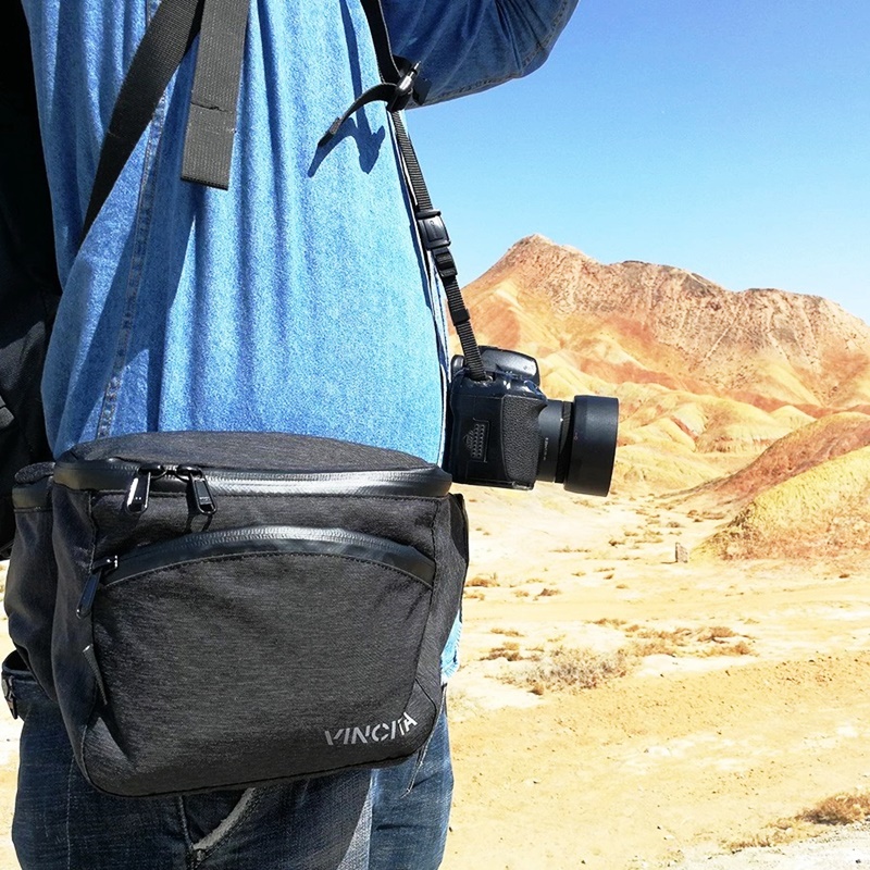 Vincita B208C กระเป๋าคาดเอว Nick Waist Bag | ผ้า CORDURA® กันน้ำ | YKK Zipper | เบาพิเศษ | 1 Main Compartment + Small Pocket | สีดำเรียบหรู