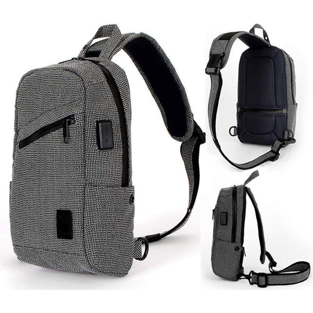 กระเป๋าคาดอก METODO Anti-theft cross bag M - black [TSL-202] น้ำหนัก: 450g ความจุ: 7L