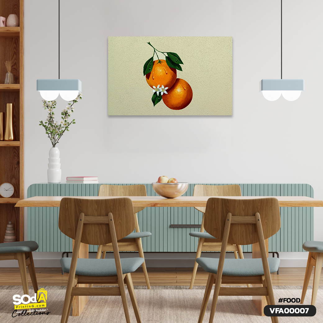 ภาพตกแต่งบ้านสำเร็จรูป Mandarin Orange VFA00007 #SOdAcollection #ภาพตกแต่งบ้านสไตล์อาหาร #อาหาร #FOOD