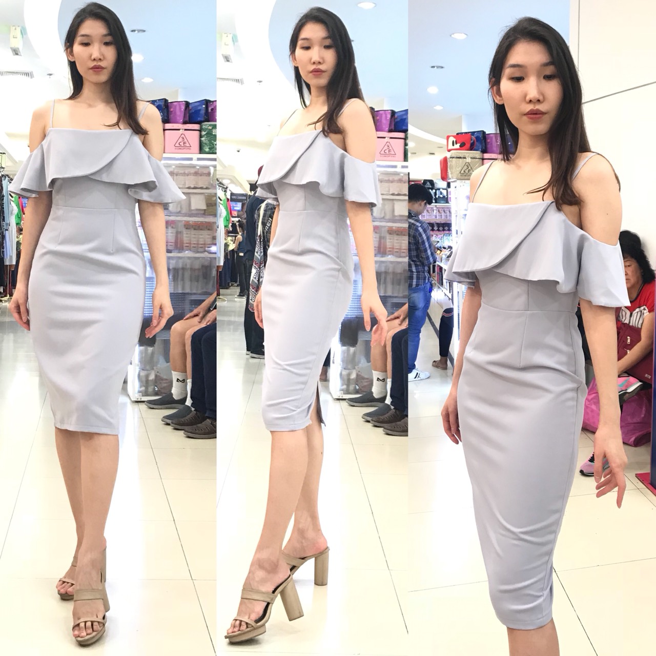 ชุดเพื่อนเจ้าสาว สีเทา สีเงิน รวมแบบ ตัวอย่าง สั่งสีและแบบอื่นๆได้ เช่า 500