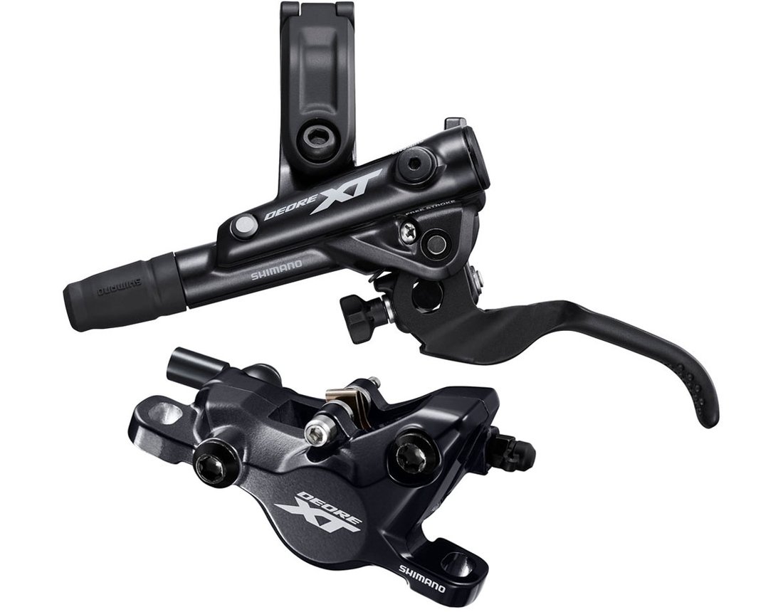 ชุดดิสเบรค XT หน้า BL/BR-M8100 2-Piston Disc Brake, แผ่นเบรค RESIN ไม่มีคลีบ