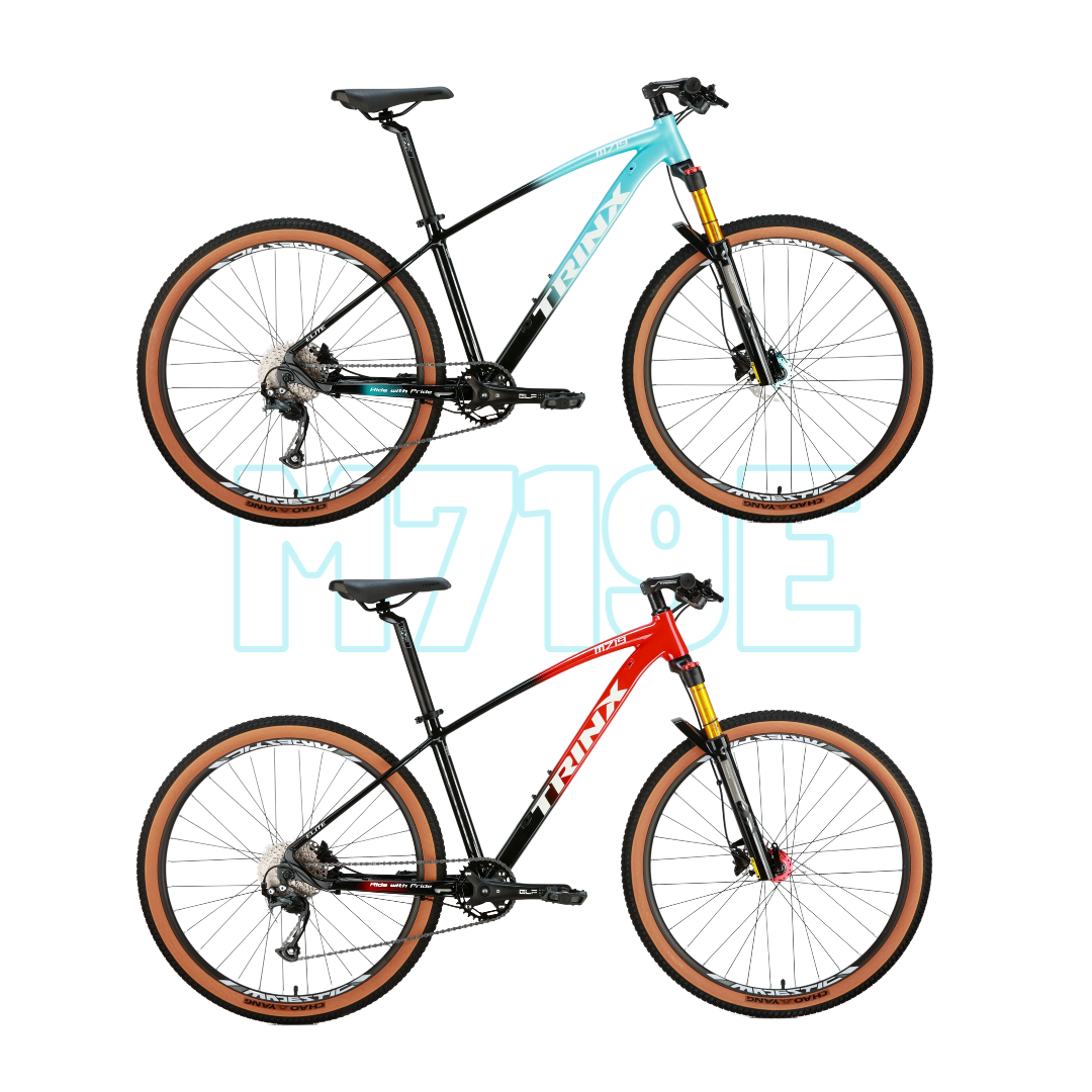 จักรยานเสือภูเขา TRINX รุ่น M719E ล้อ 27.5 นิ้ว เกียร์SHIMANO 9สปีด เฟรมอลู NEW2023