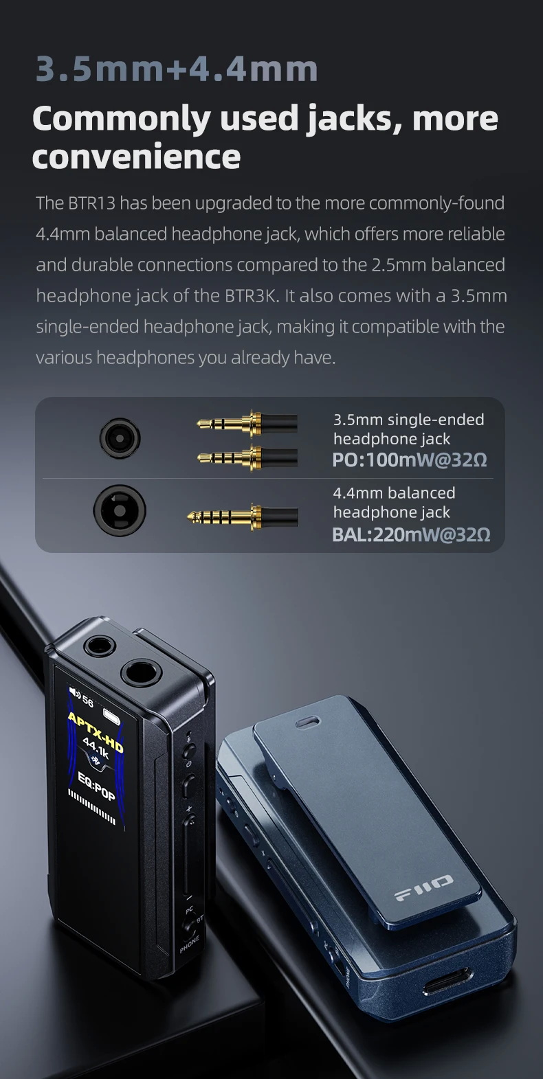 FiiO BTR13 Bluetooth DAC/AMP ชิป CS43131 x2 รองรับ LDAC, Dual Hi-Res ประกันศูนย์ไทย