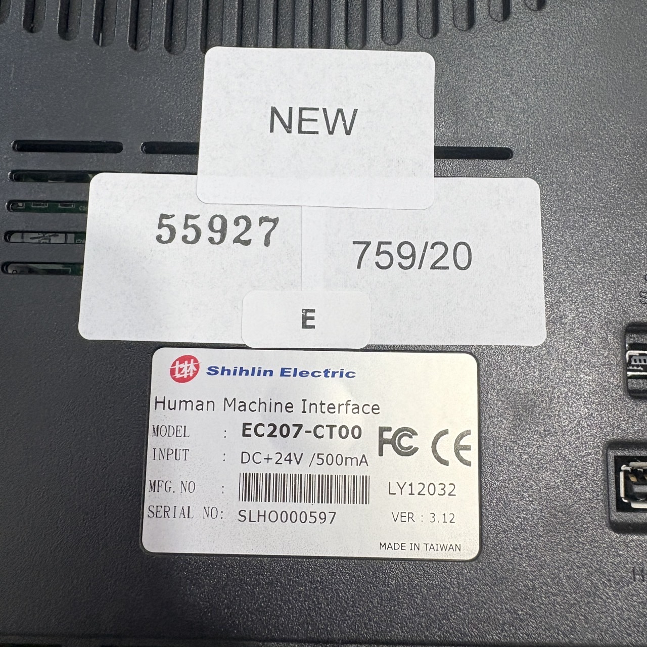 EC207-CT00 HMI " SHIHLIN "