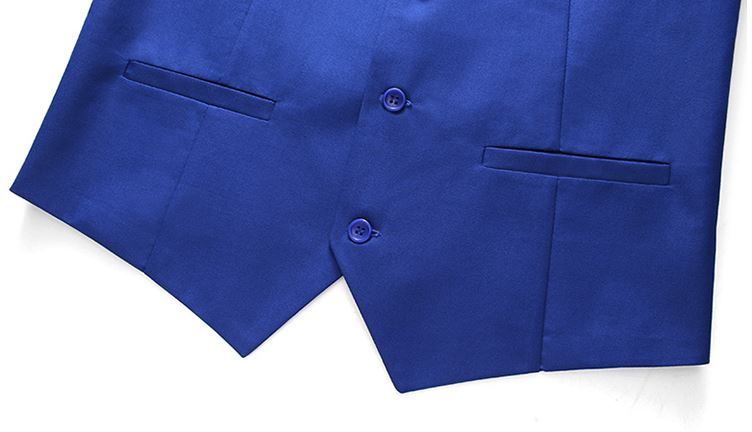 พร้อมเช่า ชุดสูทชาย สีน้ำเงิน สไตล์เกาหลี (มีเสื้อกั๊ก)