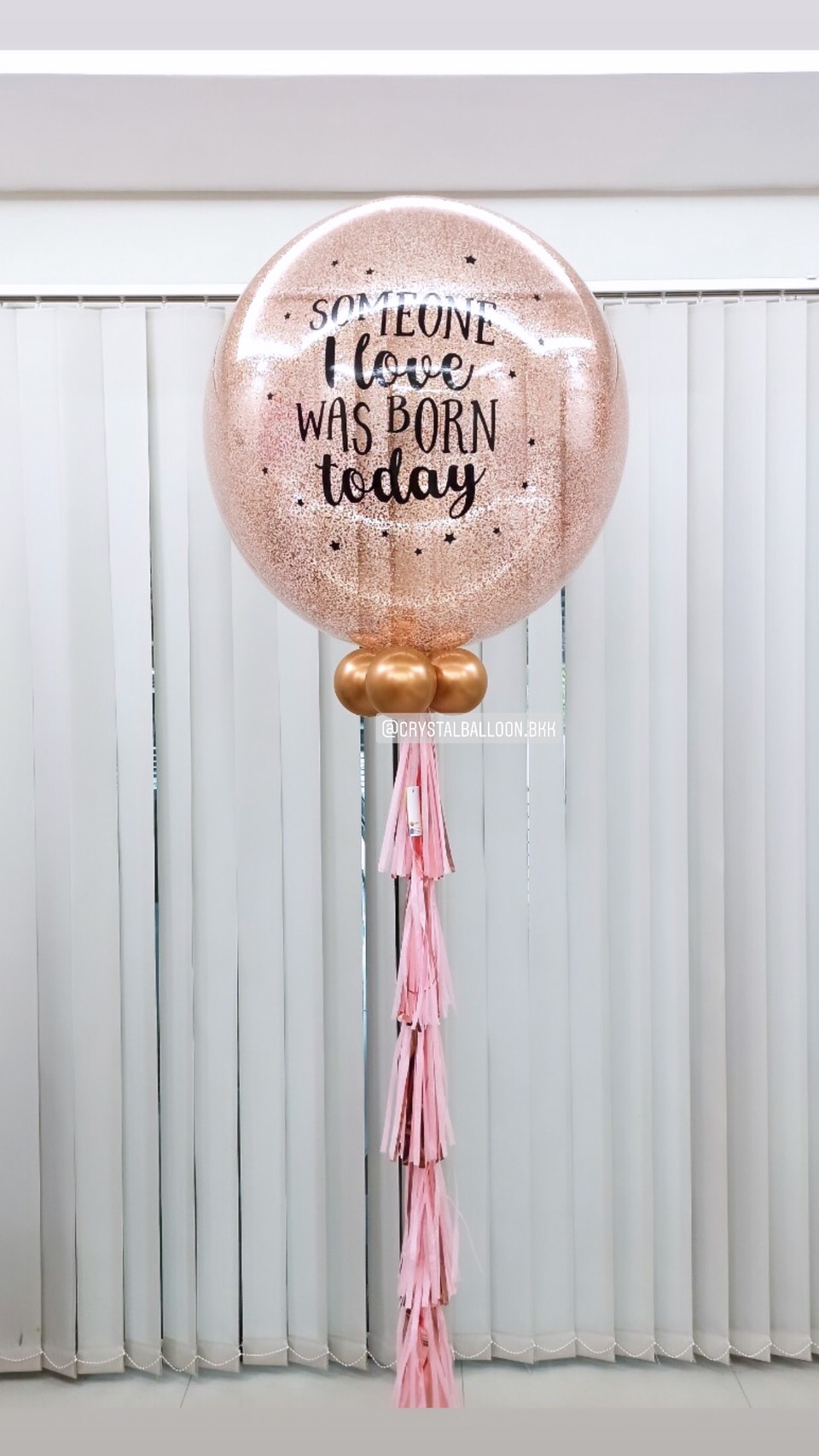 ลูกโป่ง วันเกิด Bubble ขนาด 36" สียอดนิยม พร้อมตกแต่ง สามารถเปลี่ยนสีลูกโป่ง/เปลี่ยนข้อความได้
