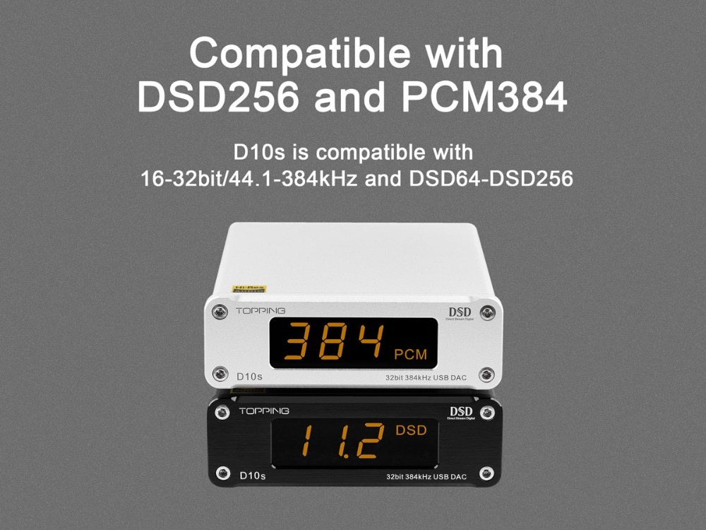 ขาย TOPPING D10s USB DAC ชิป XMOS XU208 , ES9038Q2M รองรับ PCM 384kHz/32bit DSD256