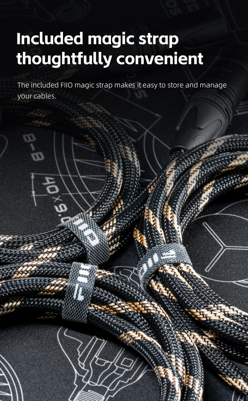 FiiO LX-XLR4L สายสัญญาณเสียง XLR ตัวผู้ถึงตัวเมีย 2 ชิ้น ยาว 150 ซม. ประกันศูนย์ไทย