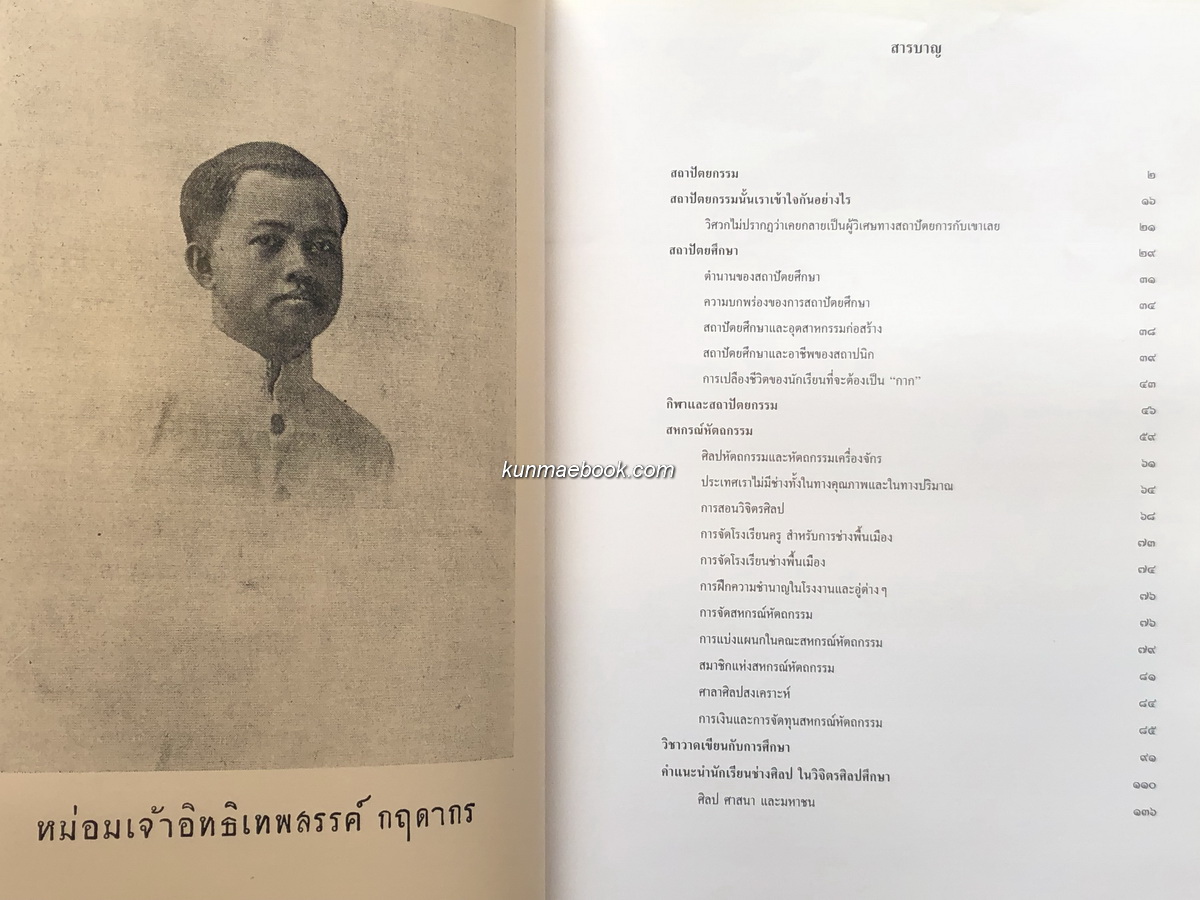 เรื่องเกี่ยวกับสถาปัตยกรรม / บทนิพนธ์โดย ม.จ. อิทธิเทพสรรค์ กฤดากร