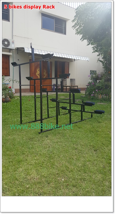 Pioneer ชั้นโชว์จักรยาน Bike DisPlay Stand สำหรับ จักรยาน 5 คัน (ปรับได้), P2095-5 ทำในไทย