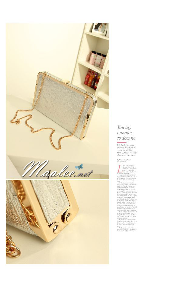 พร้อมส่ง Evening Clutch กระเป๋าออกงาน สีดำ ทรงสีเหลี่ยม พร้อมสายสะพาย ขนาด S