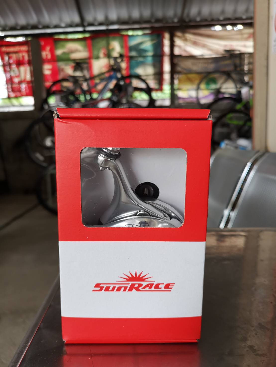 เสือหมอบ ก้ามเบรค เสือหมอบ ซันเรส SUNRACE BCR80 สีเงิน (แพ๊คกล่องเป็นชุดหน้ากับหลัง) Sunrace Brake Calipers W/Qr Front And Rear Set
