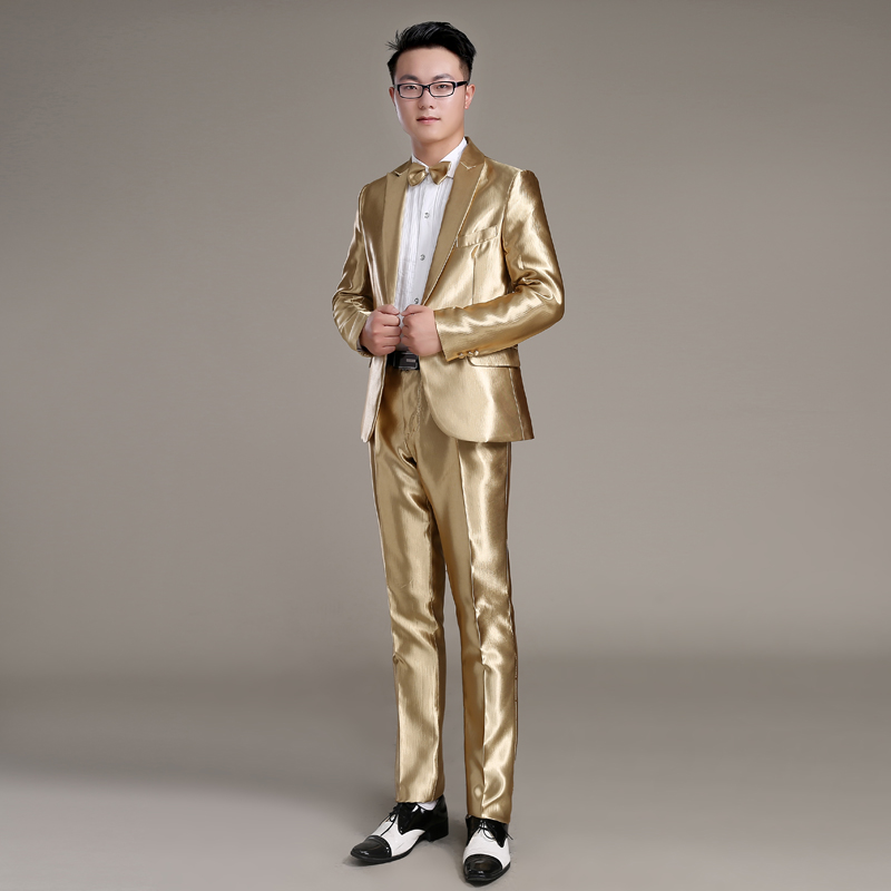 พร้อมเช่า ชุดสูทชาย สีทอง Luxury Gold